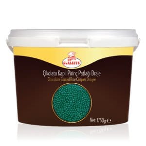 Mini drajeuri crocante ciocolata. Mini drajeuri crocante verzi. Mini drajeuri ciocolata verzi. Mini drajeuri verzi. Ambalat la galeata de 1,75kg.